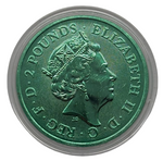 Laden Sie das Bild in den Galerie-Viewer, Maid Marian 2022 – 1 oz Silber 999 – grün veredelt
