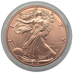 Laden Sie das Bild in den Galerie-Viewer, American Silver Eagle 2021 – Type 2 – 1 oz Silber 999 – Rosé veredelt
