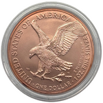 Laden Sie das Bild in den Galerie-Viewer, American Silver Eagle 2021 – Type 2 – 1 oz Silber 999 – Rosé veredelt
