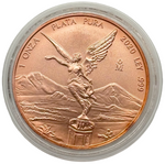 Laden Sie das Bild in den Galerie-Viewer, Mexiko Libertad 2020 – 1 oz Silber 999 – Rosé veredelt
