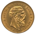 Laden Sie das Bild in den Galerie-Viewer, 1888 Preußen 10 Mark Friedrich III. 3,58 g Gold
