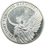 Laden Sie das Bild in den Galerie-Viewer, 2021 St. Helena 1 Pound Queen's Virtues Victory 1 oz Silber

