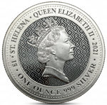 Laden Sie das Bild in den Galerie-Viewer, 2021 St. Helena 1 Pound Queen's Virtues Victory 1 oz Silber
