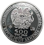 Laden Sie das Bild in den Galerie-Viewer, 2014 Armenien 500 Dram Arche Noah 1 oz Silber
