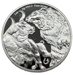 Laden Sie das Bild in den Galerie-Viewer, 2022 Tokelau 5 Dollars Bull and Bear 1 oz Silber
