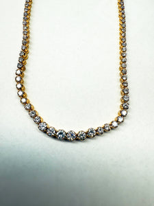 750er Gelbgold Collier mit Diamant