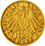Laden Sie das Bild in den Galerie-Viewer, Baden 10 Mark Goldmünze 1876 Friedrich I  A
