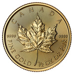 Laden Sie das Bild in den Galerie-Viewer, Goldmünze 1/2 Unze Maple Leaf 20 Dollar verschiedene Jahrgänge
