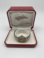 Laden Sie das Bild in den Galerie-Viewer, Cartier Santos Octagon 25mm Custom Diamond Bezel White Dial Two Tone 18kt Gold W
