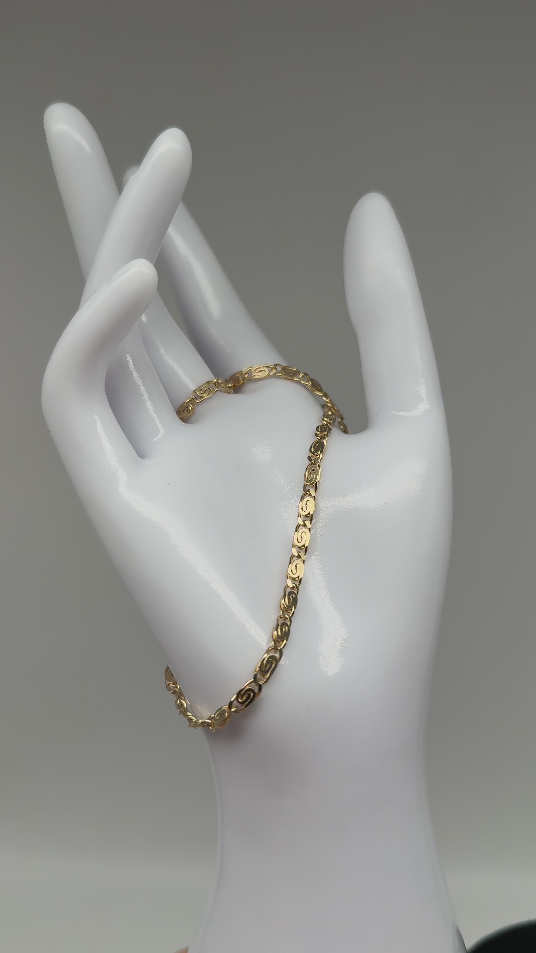 Halskette "S"-Ornamente, 585er Gelbgold
