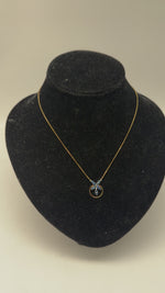 Laden und Abspielen von Videos im Galerie-Viewer, Gold Halskette mit Saphir und Diamanten 585er
