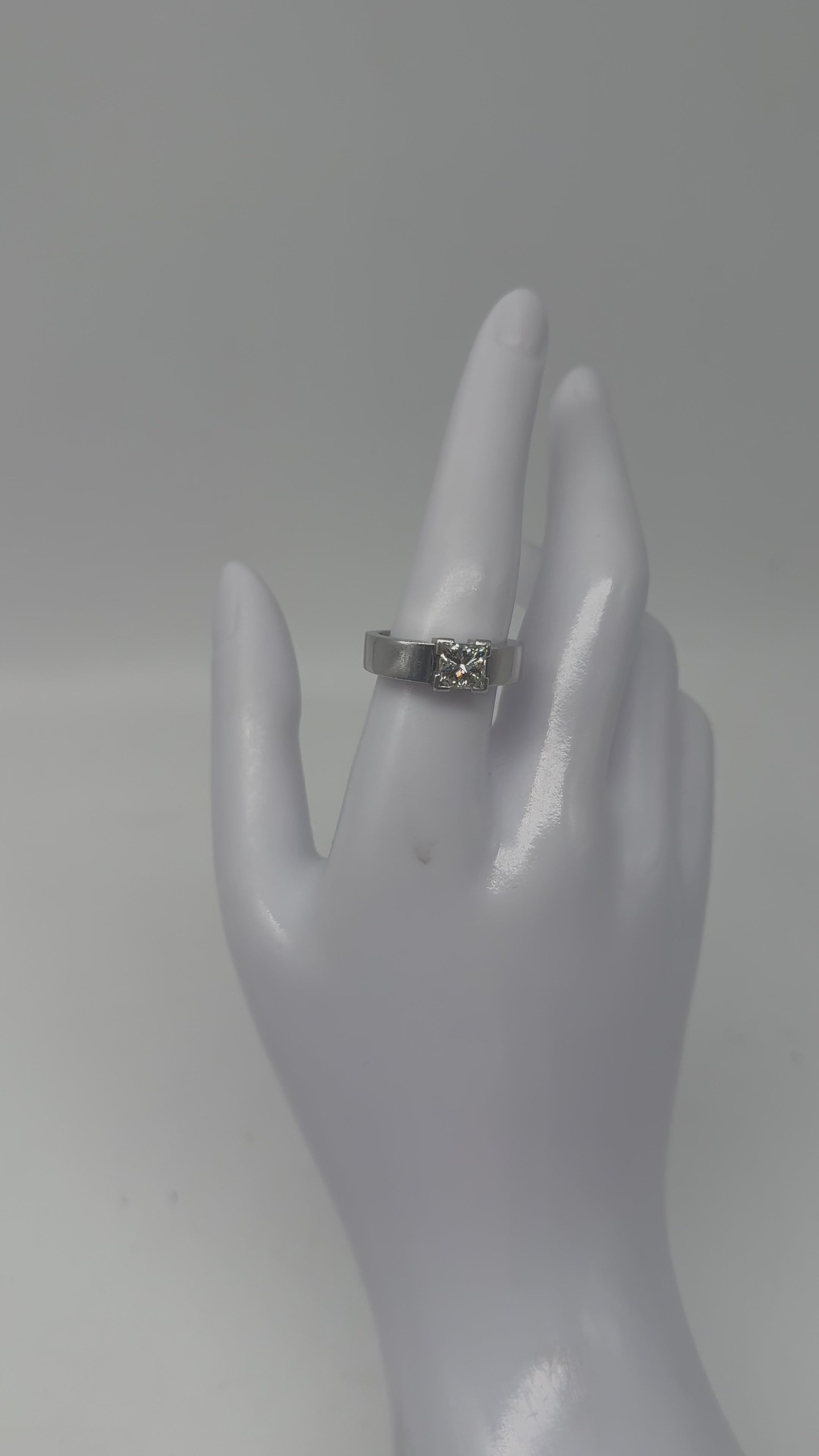 Ring Platin 950er mit Diamanten mit Zertifikat