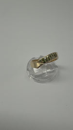 Laden und Abspielen von Videos im Galerie-Viewer, Ring 585er Gelbgold mit grünen Diamanten

