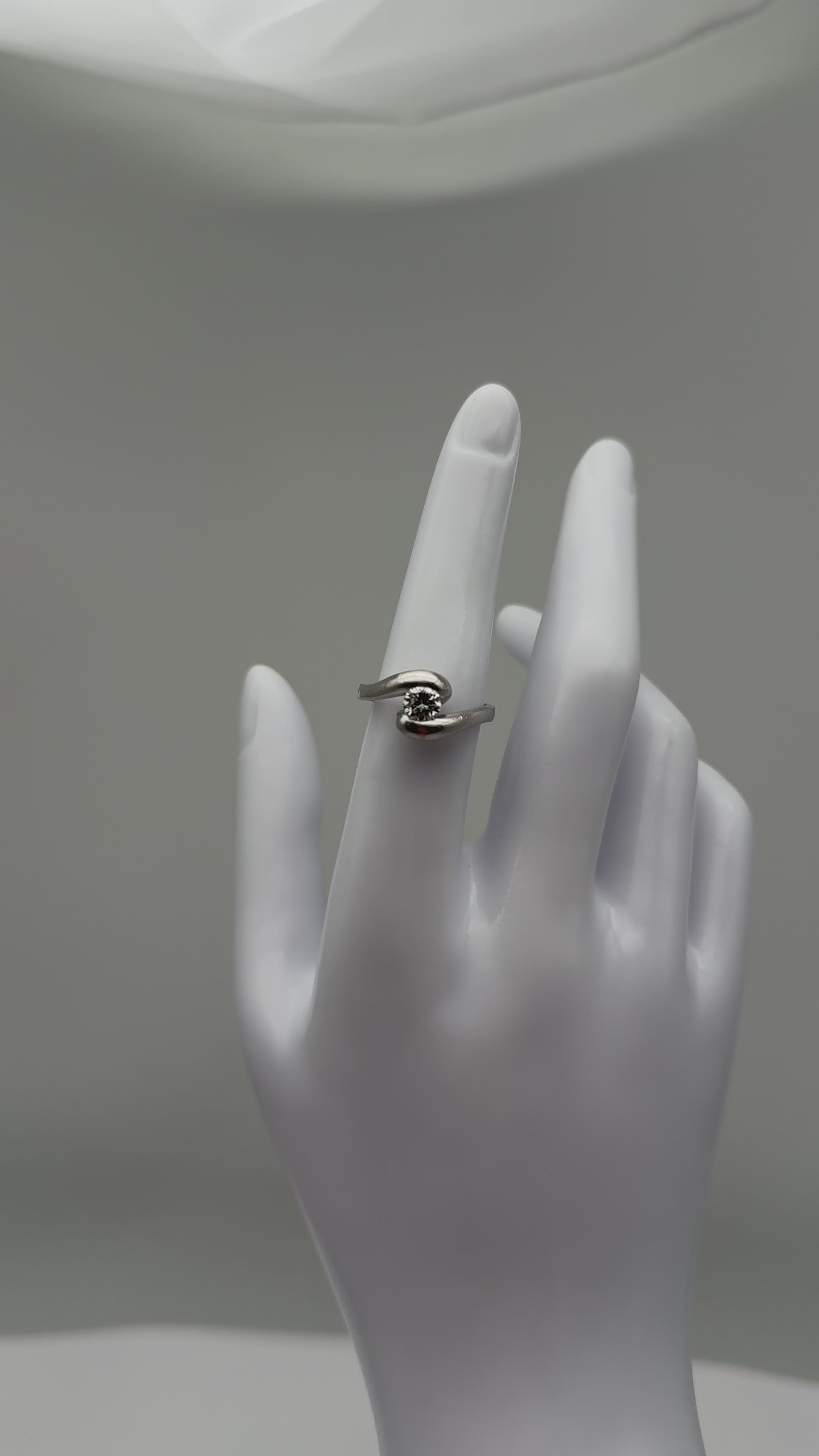 950er Platin-Ring mit Diamanten