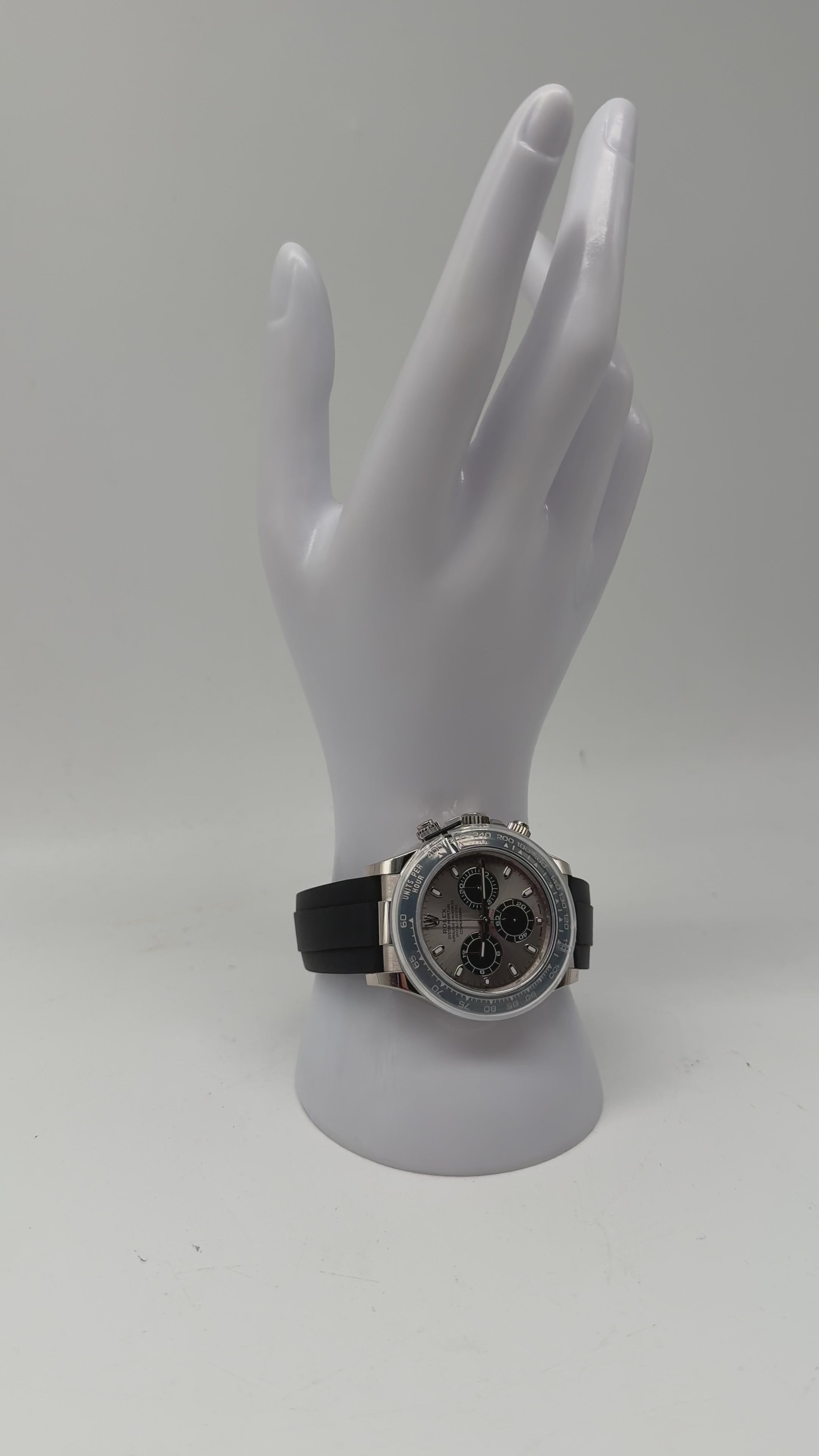 Rolex Daytona 116519LN Weißgold Black-Diamond Dial Oysterflex