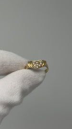 Laden und Abspielen von Videos im Galerie-Viewer, Ring 585er Gelbgold mit 0,2ct Diamanten
