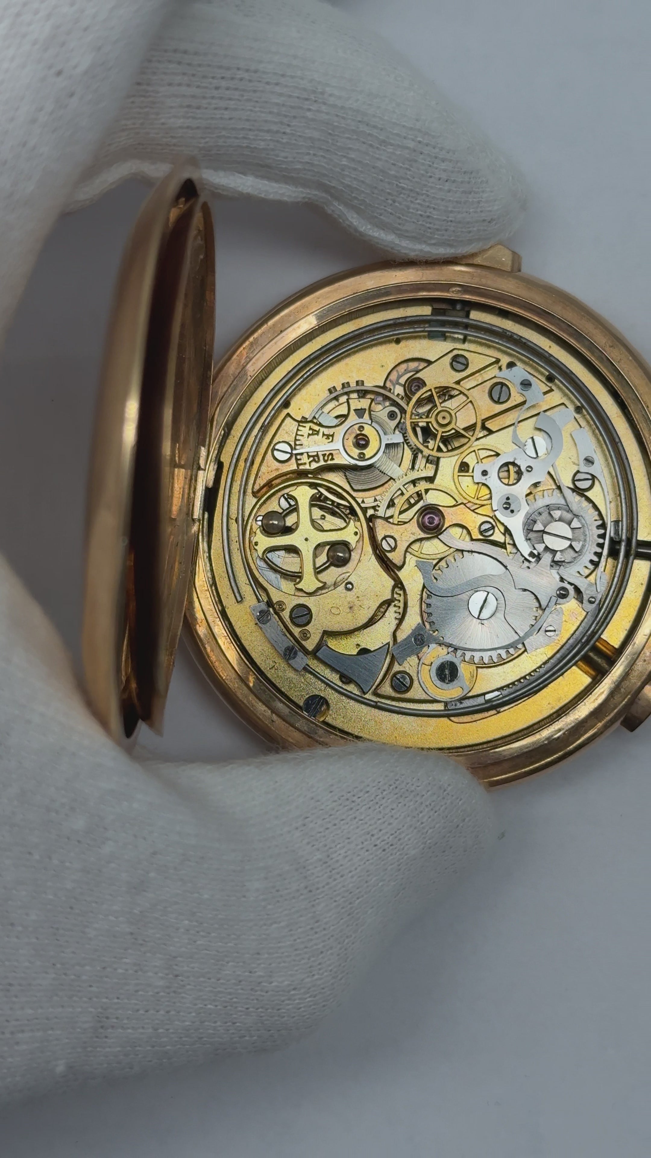 Taschenuhr mit Minutenrepetition, Gelbgold 18K