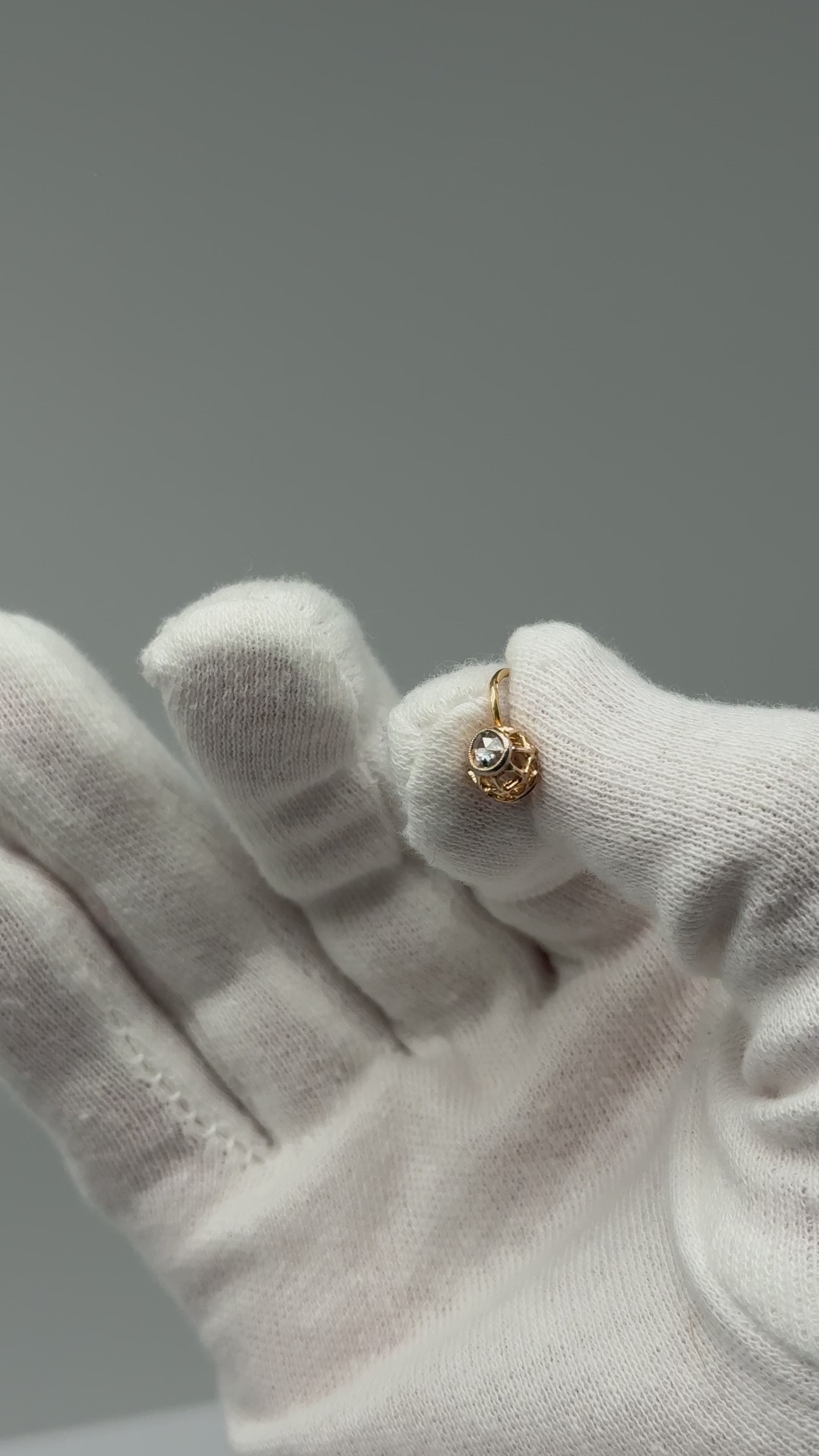 Gelbgold Ohrringe 750er mit Diamanten