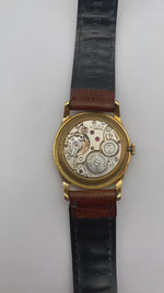 Laden und Abspielen von Videos im Galerie-Viewer, Rolex Precison, 18k Gold Uhr mit Lederarmband, 32mm, Ref. 4651
