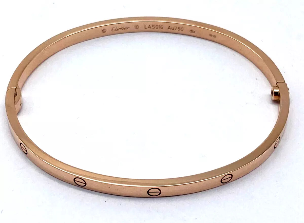 Cartier Love Armreife, Gr. 18, Gelbgold 750er, 3,65mm breite