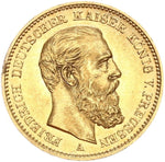 Laden Sie das Bild in den Galerie-Viewer, 20 Mark Goldmünze Friedrich v. Preussen (1888 A)
