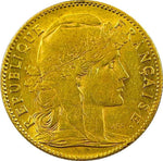 Laden Sie das Bild in den Galerie-Viewer, 10 Francs 1899-1914 Kopf der Marianne Rs. Gallischer Hahn
