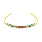 Laden Sie das Bild in den Galerie-Viewer, 18k Gelbgold Armband mit Smaragd, Rubin &amp; Saphir
