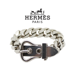 Laden Sie das Bild in den Galerie-Viewer, Vintage Hermes Paris Silber Armband, Modell "Boucle Sellier"
