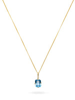 Laden Sie das Bild in den Galerie-Viewer, Halskette in Gelbgold mit einem 2,70ct Blau Topas
