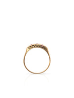Laden Sie das Bild in den Galerie-Viewer, 14k Gelbgold Ring mit Rubinen &amp; Diamanten
