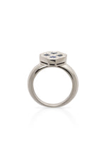 Laden Sie das Bild in den Galerie-Viewer, 18k Weißgold Ring mit Saphiren &amp; Diamanten
