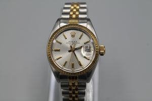 Rolex Lady Date 18K Gold und Stahl Armbanduhr