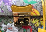 Laden Sie das Bild in den Galerie-Viewer, Gucci Schultertasche Padlock Flora GG Supreme Small
