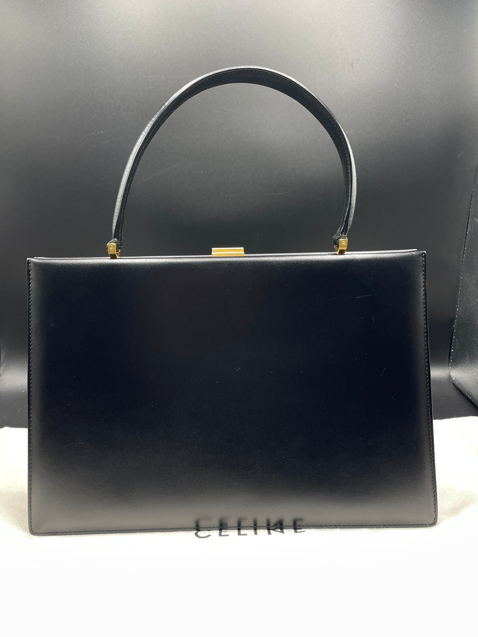 Celine - Clasp Leder Handtasche